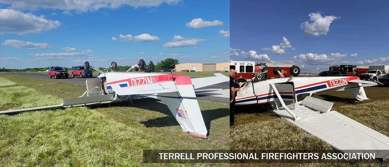 Two sustain minor injuries in Terrell airport plane crash
