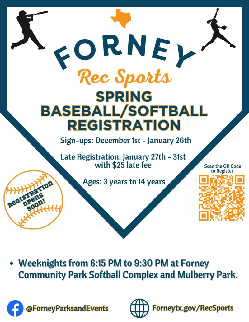 Register for Youth Baseball/Softball Deadline Sunday Jan 26th