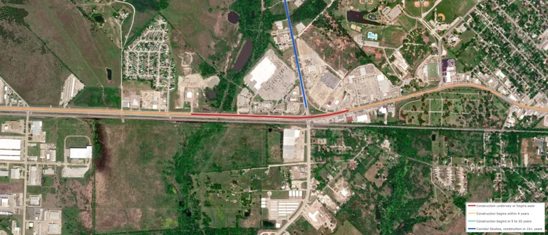 Construction to improve intersection of U.S. Hwy 80, SH 205, FM 148 and replace bridge in Terrell to begin Oct. 10