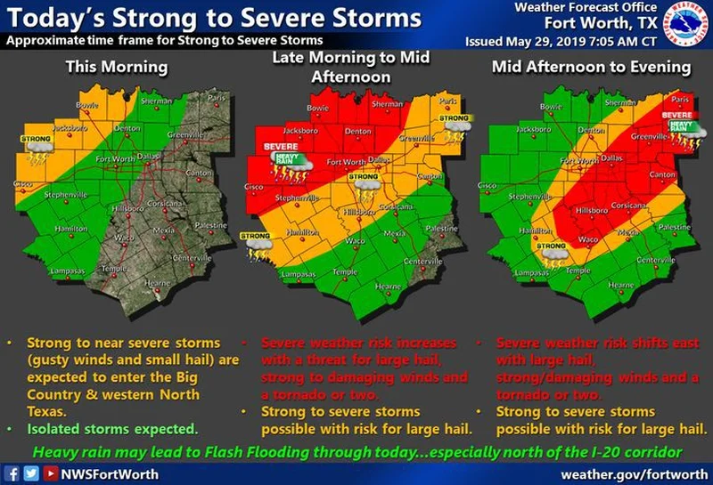 Tornado Watch issued for Kaufman County until 8 p.m.; Flash Flood Watch overnight