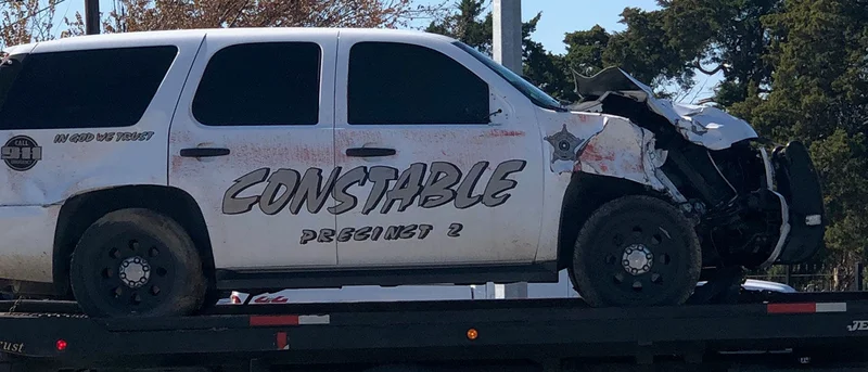 Pct. 2 Constable's Office deputy uninjured after striking horse on highway