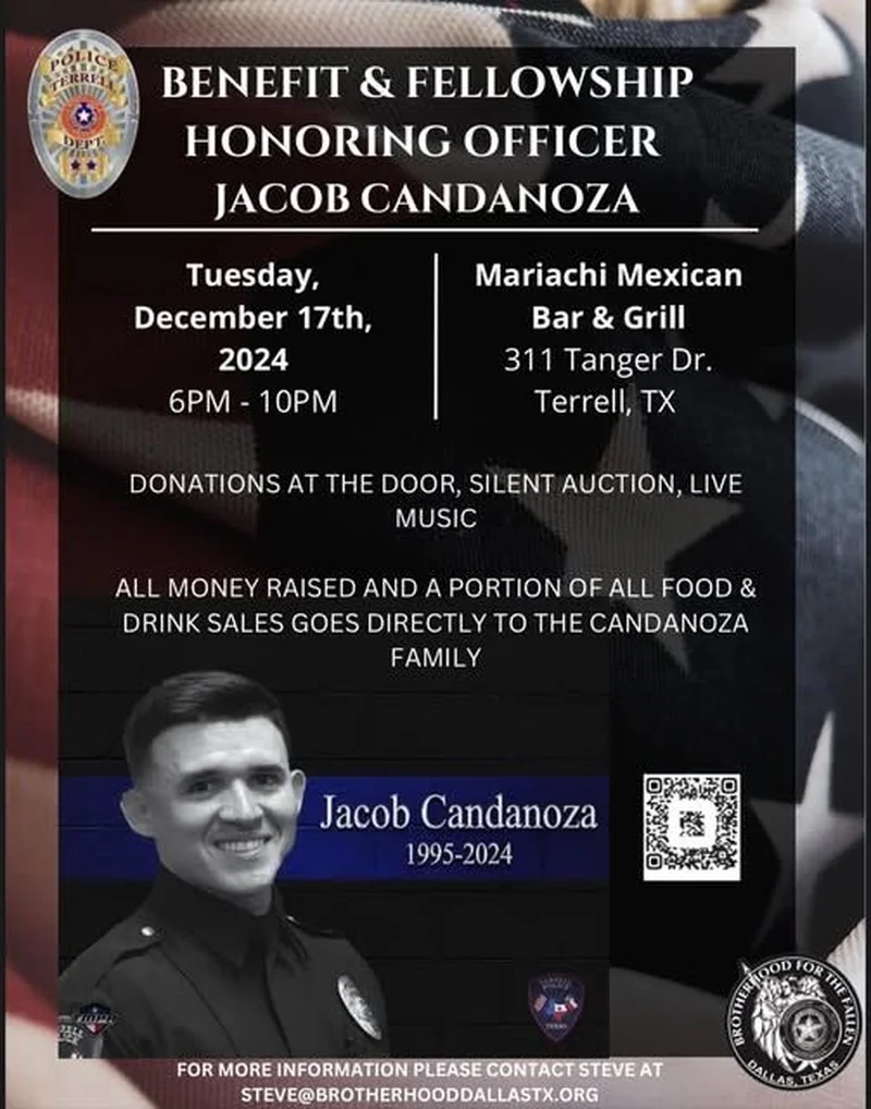 Benefit Honoring Fallen Terrell Officer Jacob Candanoza Dec 17th