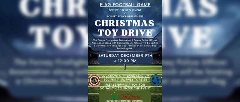 Forney police and firefighters to face-off in charity toy drive football game
