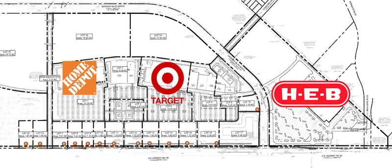 Target and Home Depot to anchor Phase I of Forney's Villages at Gateway, H-E-B likely grocer tenant