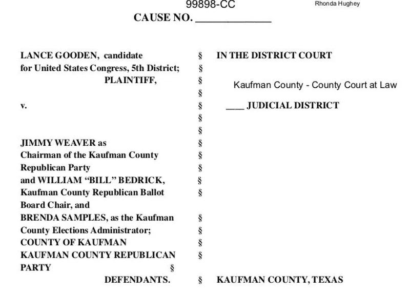 Gooden secures court order to prevent  voter fraud