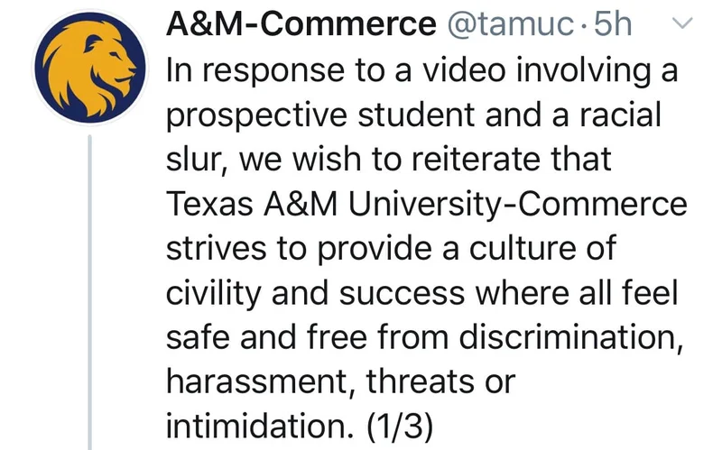 Texas A&M Commerce responds to video of Forney students