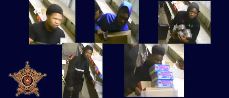 KCSO seeking five armed suspects who burglarized Forney-area fireworks stand