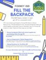 Forney ISD supplies 2019 Organizations