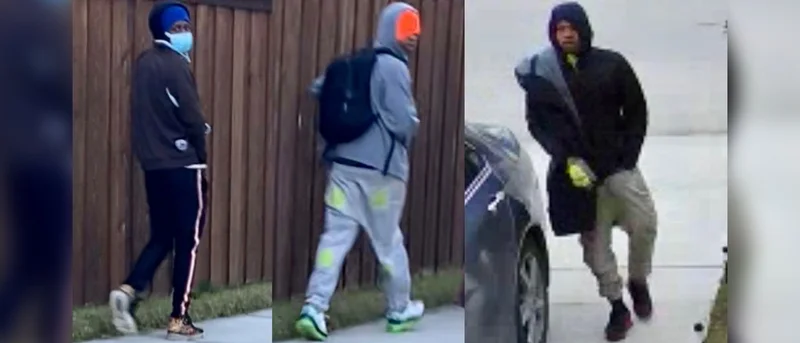 Three sought in vehicle burglary investigation