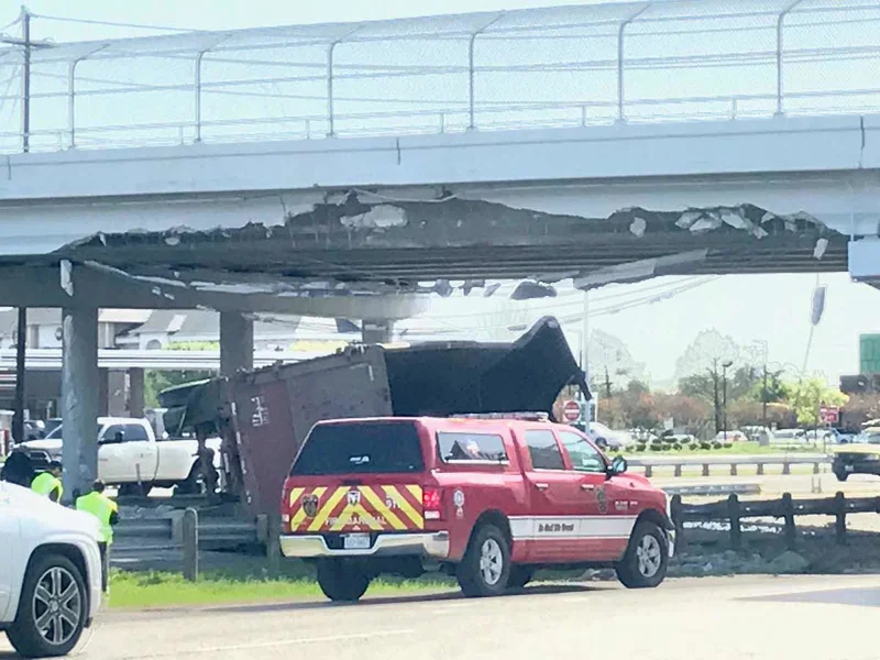 Eastbound U.S. Highway 80 reopened after rock hauler strikes bridge