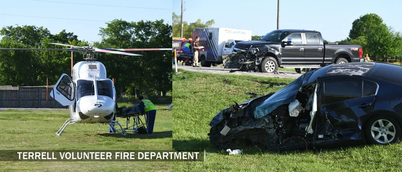 Two injured, one airlifted in three-vehicle crash on SH 205