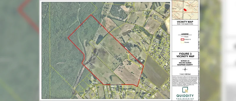 New Megatel 1,100-home, 950-apartment unit development requests MUD district south of Forney; Rep Bell calls for TCEQ review