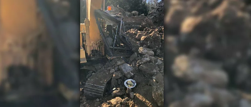 Tractor operator buried under concrete rubble rescued