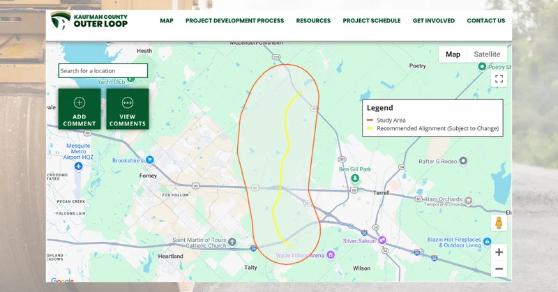 Kaufman Commissioners Approve Interlocal Agreement With TXDOT For Outerloop Project