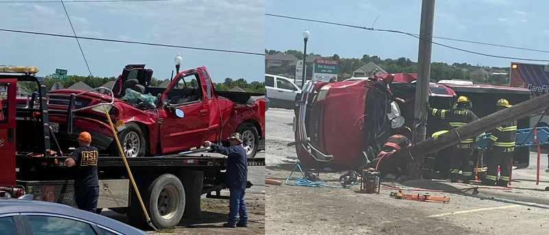 One person injured, extricated from two-vehicle crash on FM 1641in Forney
