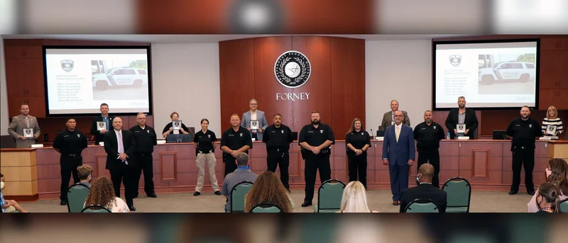 Forney ISD swears in police chief, 8 police officers for newly formed department